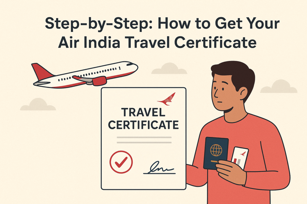 Air India travel certificate